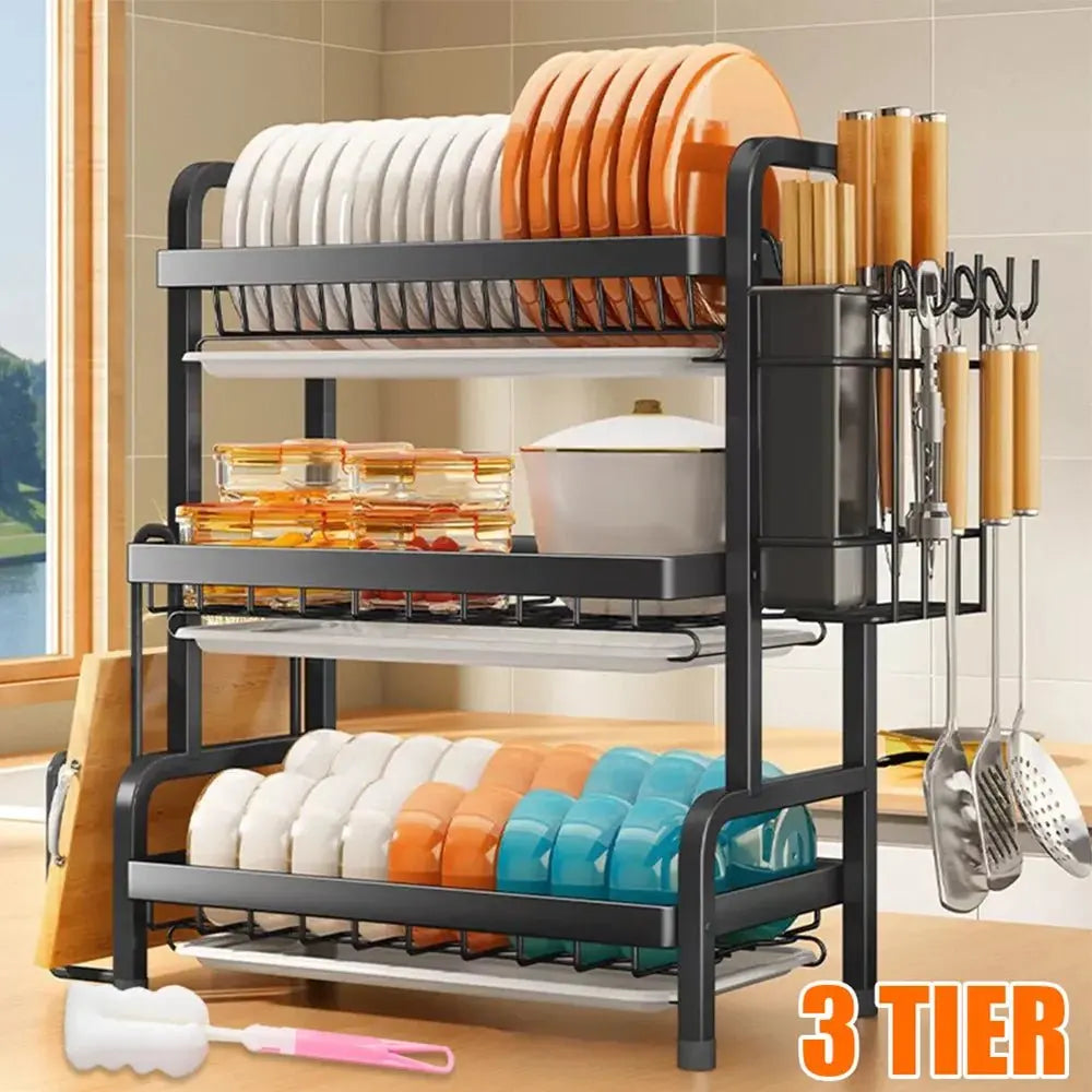 2 - Tier Over Sink Dish Drainer Rack - Nestora Home