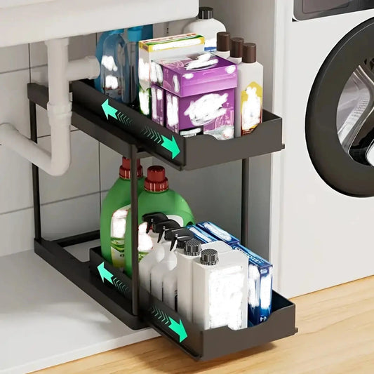 2 - Tier Pull - Out Under Sink Storage Rack - Nestora Home