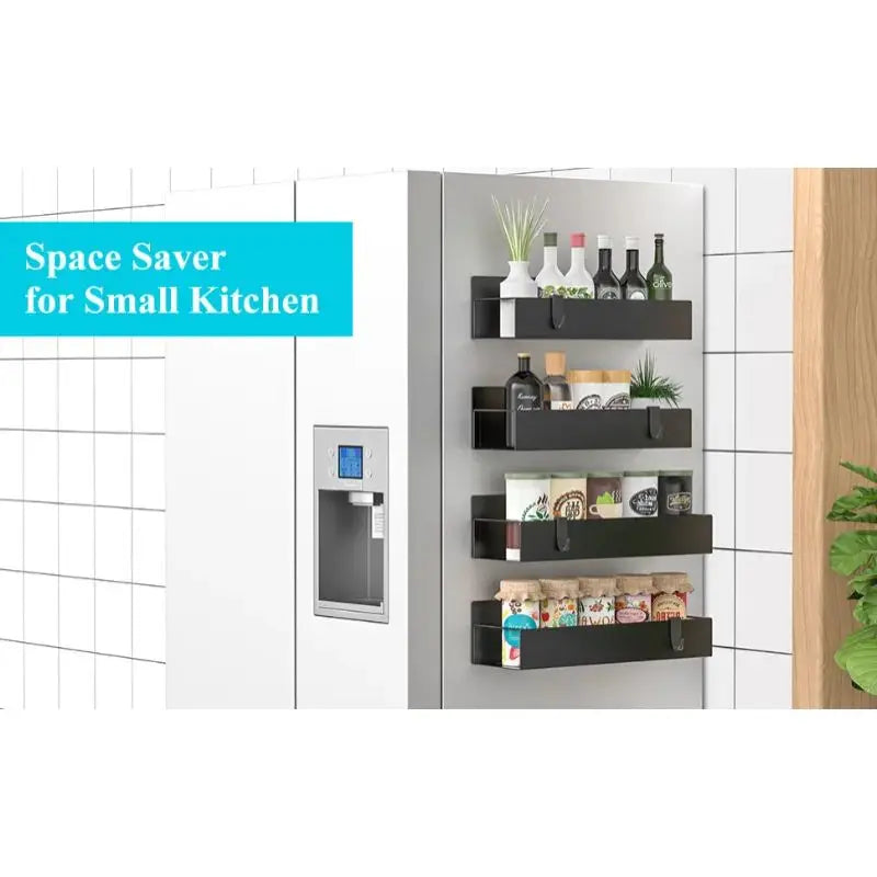 Magnetic Fridge Organiser Shelf-No Drilling Required