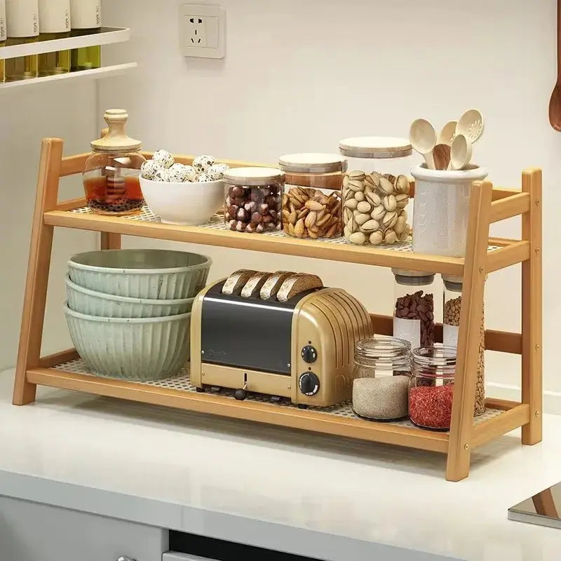 Bamboo Spice Caddy Shelf - Nestora Home