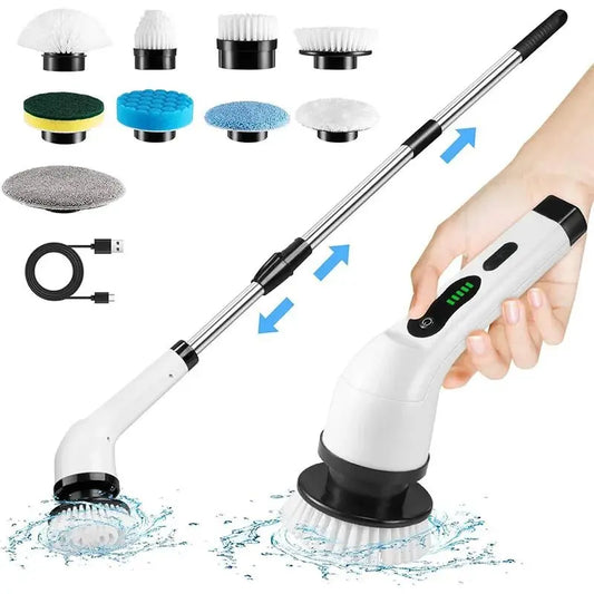 Cordless Spin Scrubber Electric Multipurpose Cleaning Brush for Kitchen Bathroom Toilet - Household Hair Brushes And Mops - Nestora Home