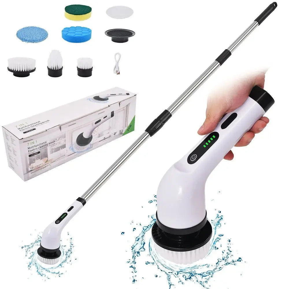 Cordless Spin Scrubber Electric Multipurpose Cleaning Brush for Kitchen Bathroom Toilet - Household Hair Brushes And Mops - Nestora Home