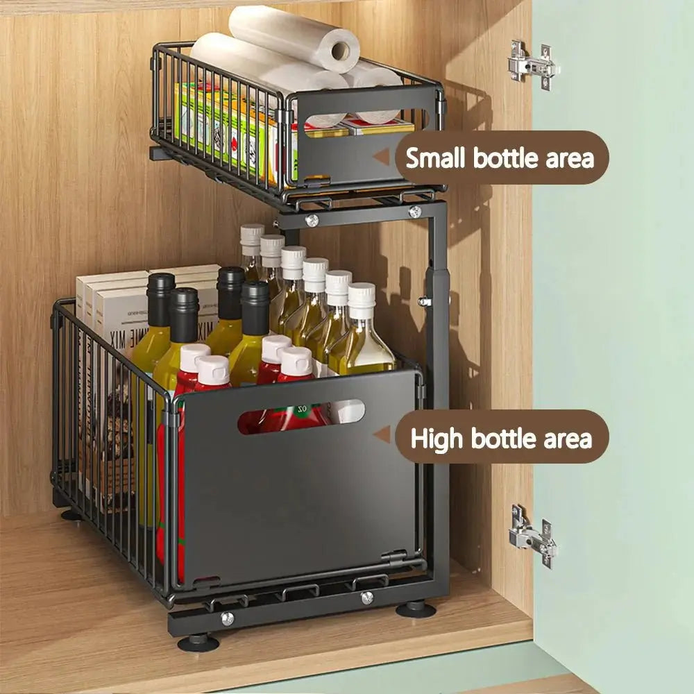 under sink organizer kitchen cabinet storage
