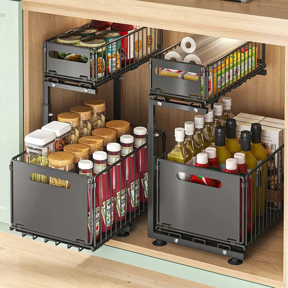 under sink organizer kitchen cabinet storage