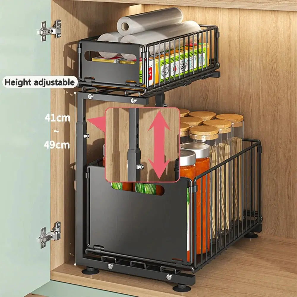 under sink organizer kitchen cabinet storage